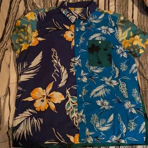 Flower and tree button shirt